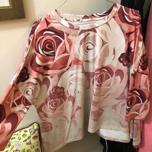 Puma Rose silky workout material top mid arm